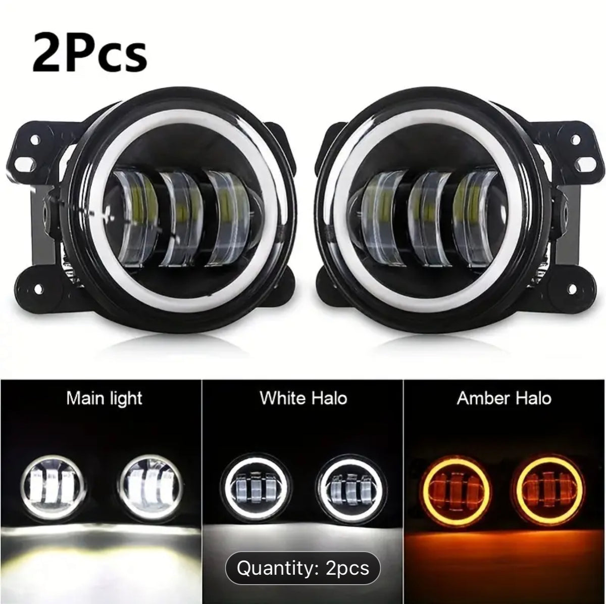 FOG LIGHTS. 4” Halo Indicator with DRL